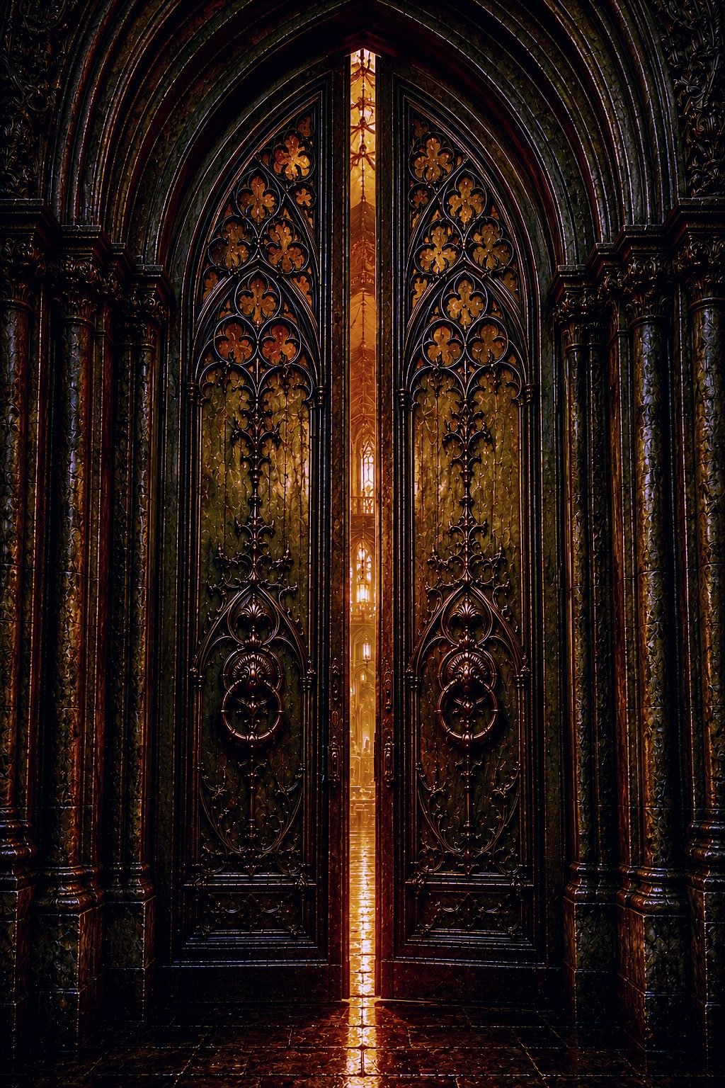 The Gothic doors of Boji-Tei